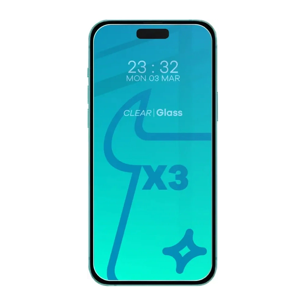 3x Szkło na ekran + szkło na aparat BIZON Clear do Apple iPhone 15 Pro