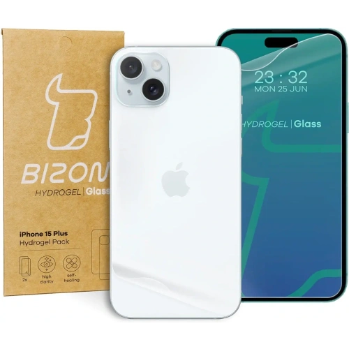 Kup Bizon Glass Hydrogel Pack für Apple iPhone 15 Plus - BIZ3596 - {ean13} - Sklep Home Screen