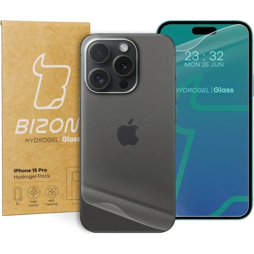Buy Bizon Glass Hydrogel Pack do Apple iPhone 15 Pro - BIZ3597 - {ean13} - Home Screen Store Europe