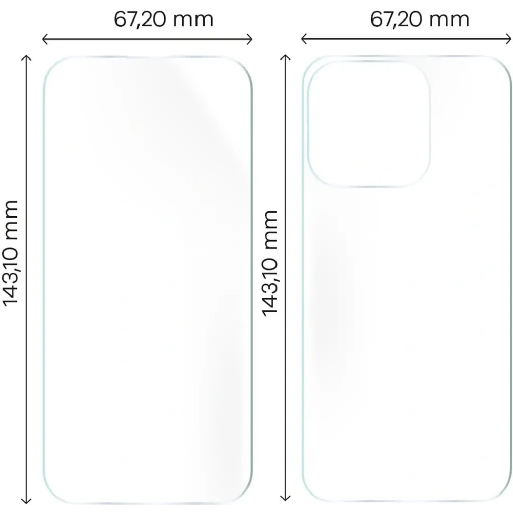 Folia hydrożelowa na tył i przód Bizon Glass Hydrogel Pack do Apple iPhone 15 Pro