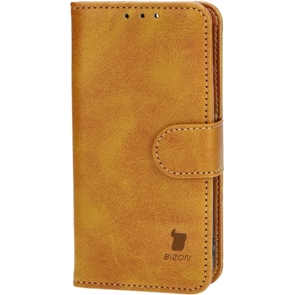 Etui z klapką Bizon Case Pocket do Apple iPhone 13 Mini brązowe