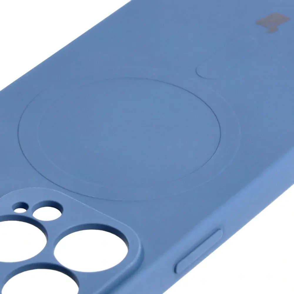 Etui silikonowe z pierścieniem magnetycznym Bizon Case Silicone Magnetic do Apple iPhone 13 Pro granatowe
