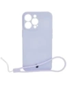 Etui silikonowe z pierścieniem magnetycznym Bizon Case Silicone Magnetic do Apple iPhone 13 Pro jasnofioletowe