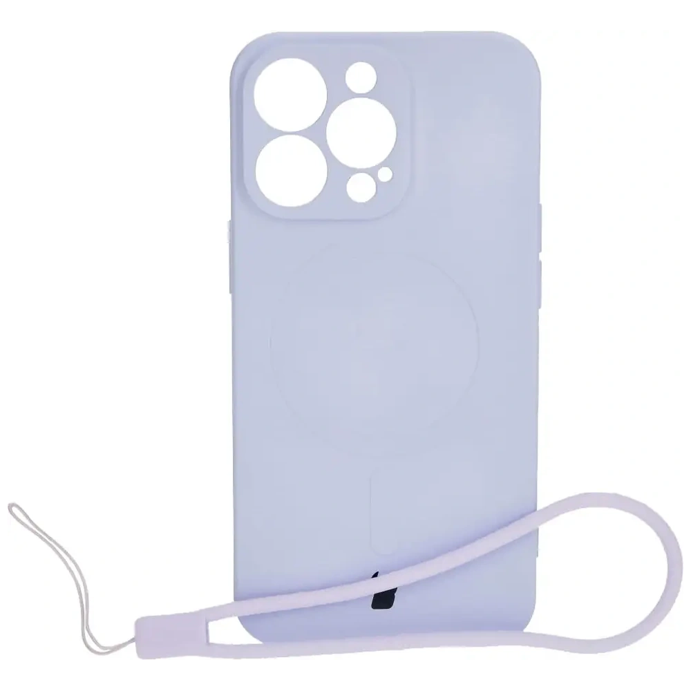 Etui silikonowe z pierścieniem magnetycznym Bizon Case Silicone Magnetic do Apple iPhone 13 Pro jasnofioletowe