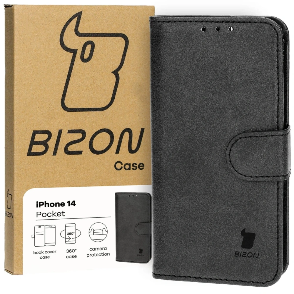 Etui z klapką Bizon Case Pocket do Apple iPhone 14 czarne