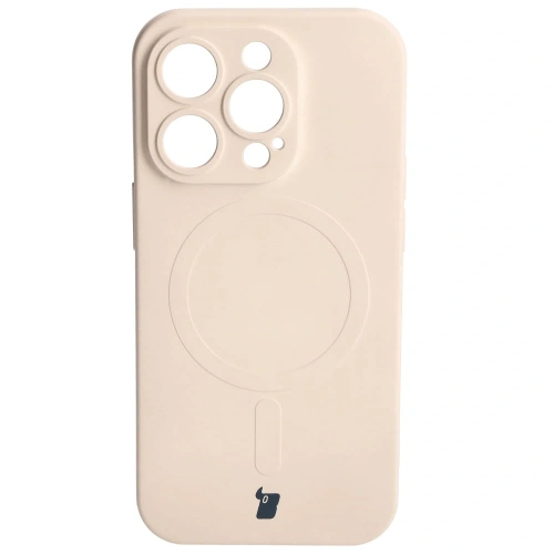 Kup Etui silikonowe z pierścieniem magnetycznym Bizon Case Silicone Magnetic do Apple iPhone 14 Pro beżowe - BIZ3613 - {ean13} - Sklep Home Screen