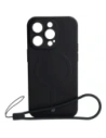 Etui silikonové s magnetickým kroužkem Bizon Case Silicone Magnetic pro Apple iPhone 14 Pro černé