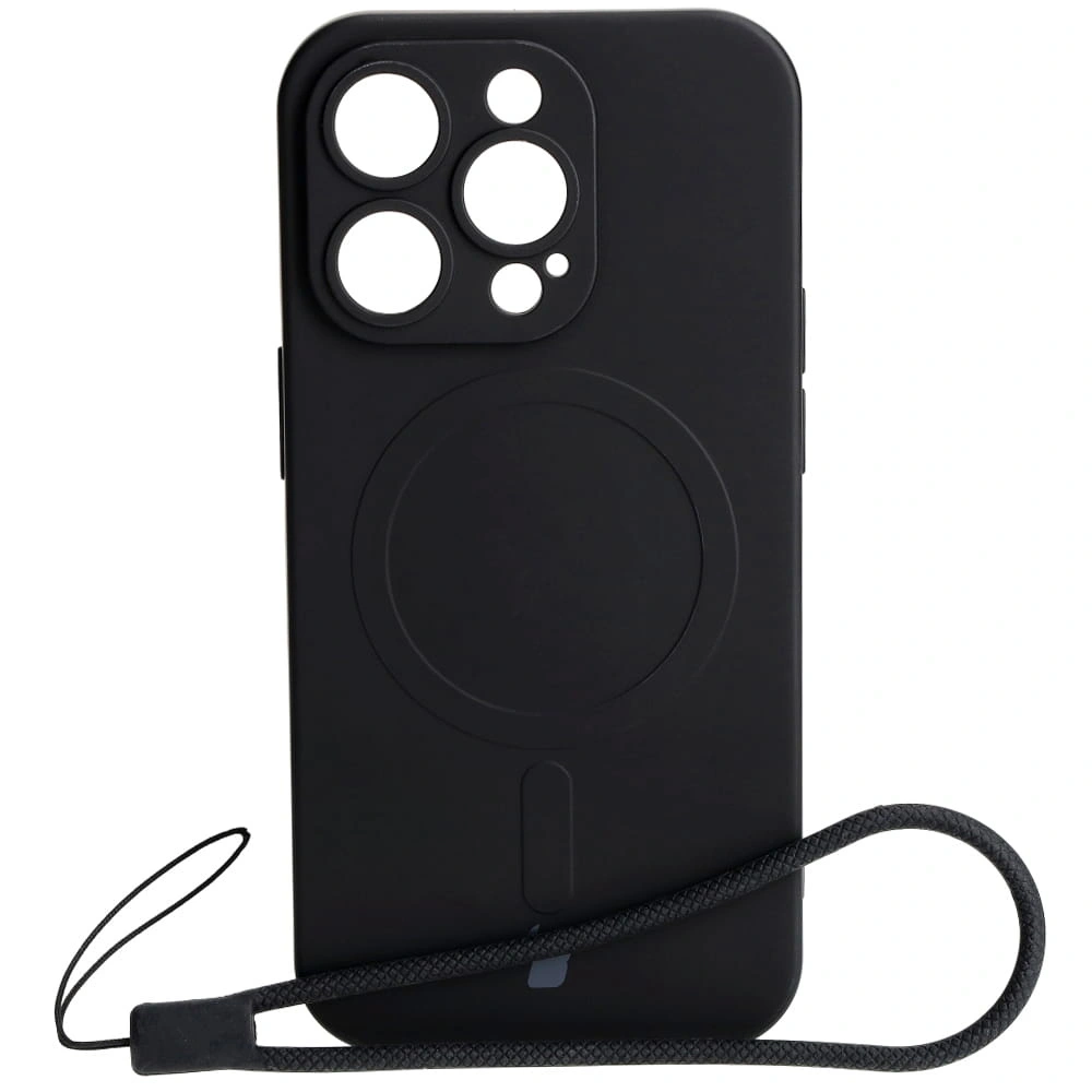 Etui silikonowe z pierścieniem magnetycznym Bizon Case Silicone Magnetic do Apple iPhone 14 Pro czarne