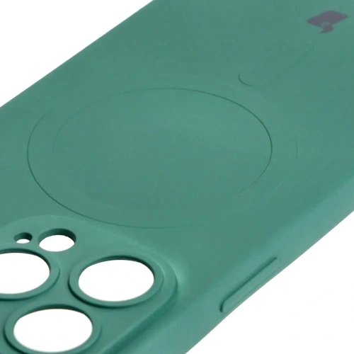 Kup Etui silikonové s magnetickým kroužkem Bizon Case Silicone Magnetic pro Apple iPhone 14 Pro tmavě zelené - BIZ3617 - {ean13} - Sklep Home Screen