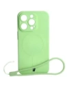 Bizon Case Szilikon Magnetic Apple iPhone 14 Pro világos zöld