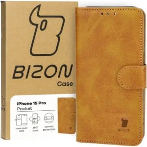 Kup Etui z klapką Bizon Case Pocket do Apple iPhone 15 Pro brązowe - BIZ3625 - {ean13} - Sklep Home Screen