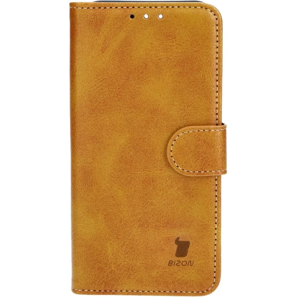 Etui z klapką Bizon Case Pocket do Apple iPhone 15 Pro brązowe