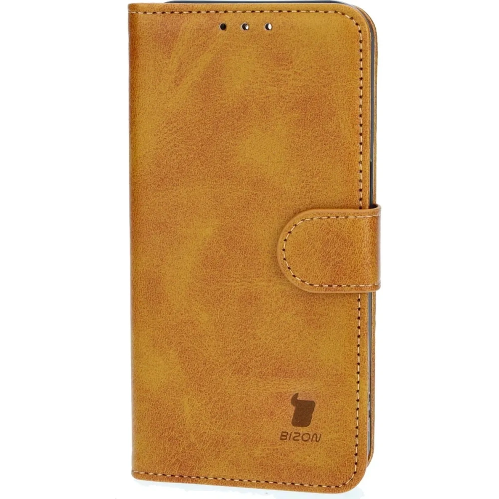 Etui z klapką Bizon Case Pocket do Apple iPhone 15 Pro brązowe