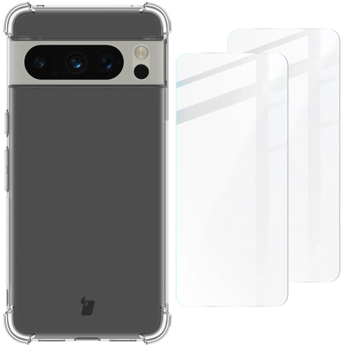 Kup Etui + 2x szkło na ekran Bizon Case Clear Pack do Google Pixel 8 Pro przezroczyste - BIZ3627 - {ean13} - Sklep Home Screen