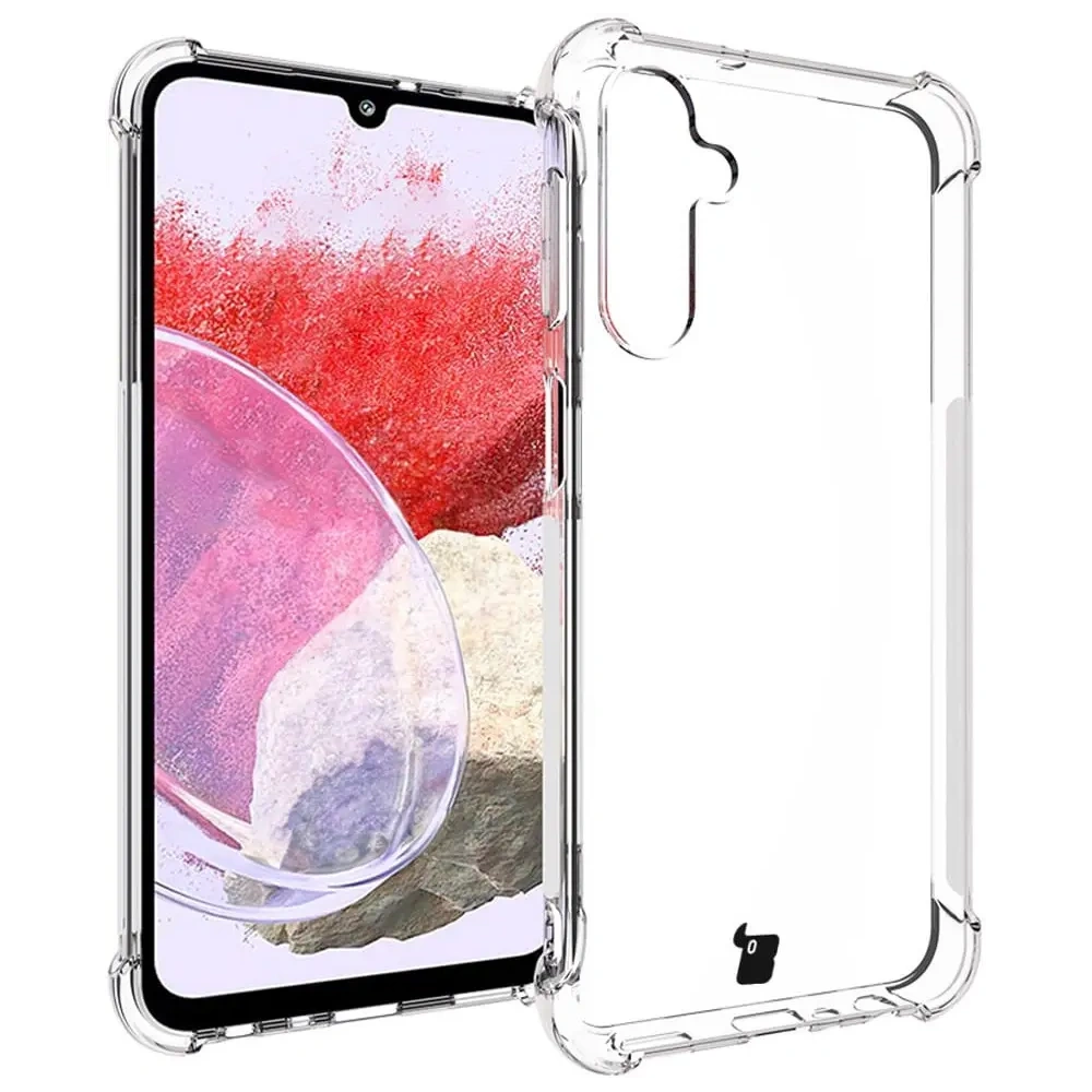 Etui + 2x szkło na ekran + obiektyw Bizon Case Clear Pack do Samsung Galaxy M34 5G przezroczyste