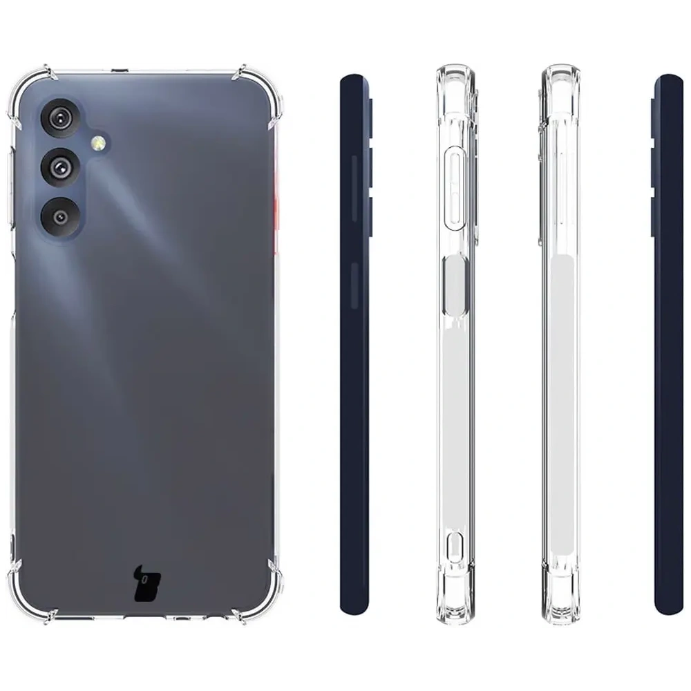 Etui + 2x szkło na ekran + obiektyw Bizon Case Clear Pack do Samsung Galaxy M34 5G przezroczyste