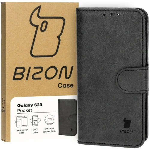 Kup Etui z klapką Bizon Case Pocket do Samsung Galaxy S23 černé - BIZ3629 - {ean13} - Sklep Home Screen