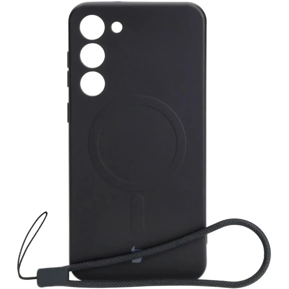 Etui silikonowe z pierścieniem magnetycznym Bizon Case Silicone Magnetic do Samsung Galaxy S23 Plus czarne