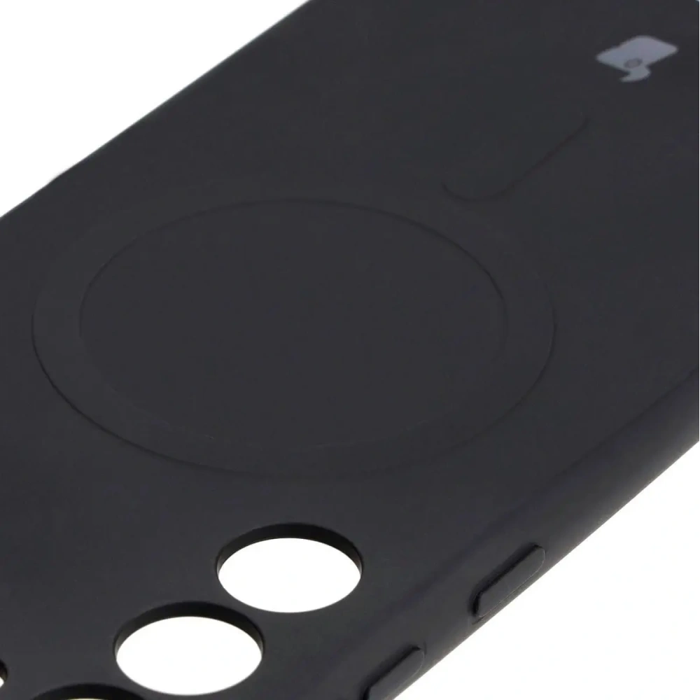 Etui silikonowe z pierścieniem magnetycznym Bizon Case Silicone Magnetic do Samsung Galaxy S23 Plus czarne