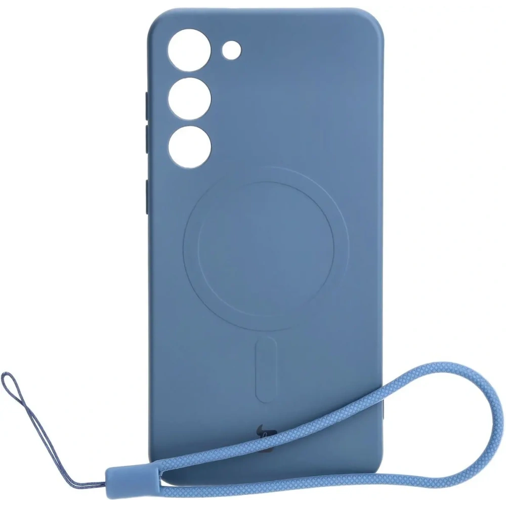Etui silikonowe z pierścieniem magnetycznym Bizon Case Silicone Magnetic do Samsung Galaxy S23 Plus granatowe
