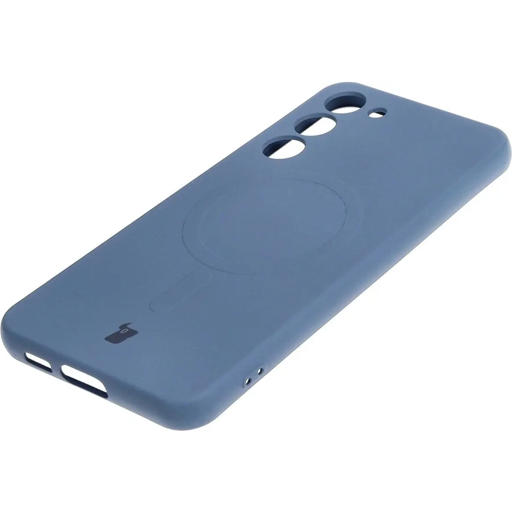 Etui silikonowe z pierścieniem magnetycznym Bizon Case Silicone Magnetic do Samsung Galaxy S23 Plus granatowe