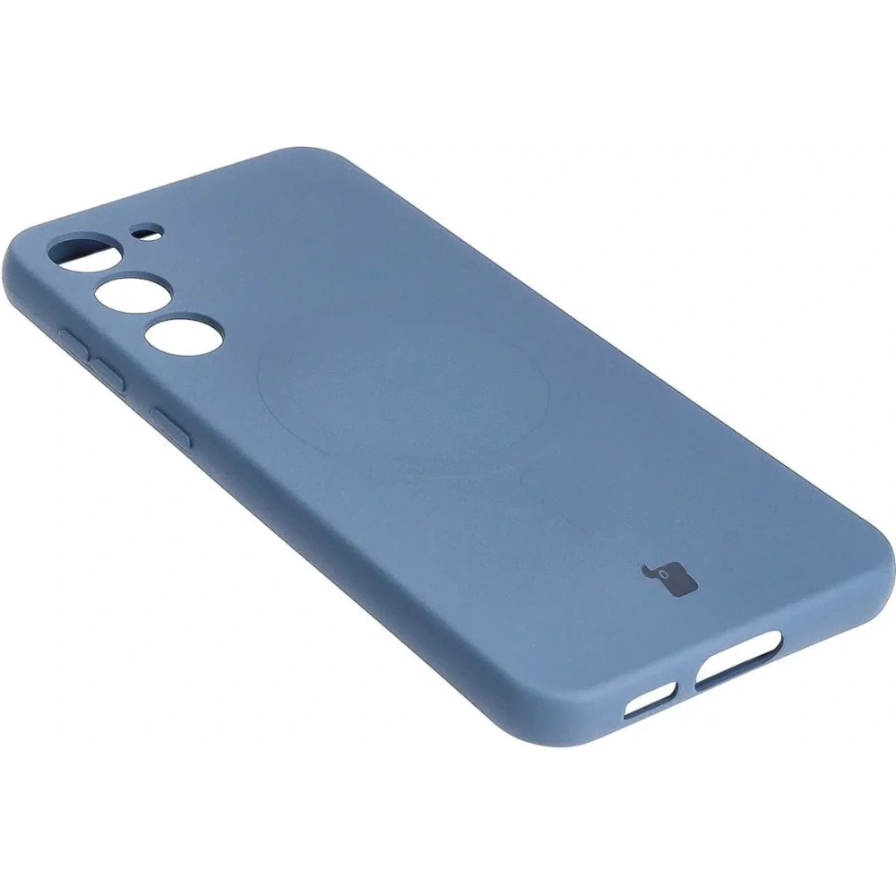 Etui silikonowe z pierścieniem magnetycznym Bizon Case Silicone Magnetic do Samsung Galaxy S23 Plus granatowe