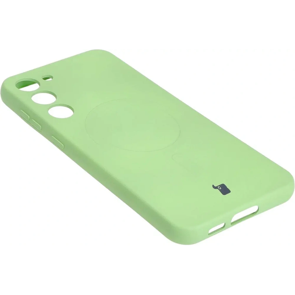 Etui silikonowe z pierścieniem magnetycznym Bizon Case Silicone Magnetic do Samsung Galaxy S23 Plus jasnozielone