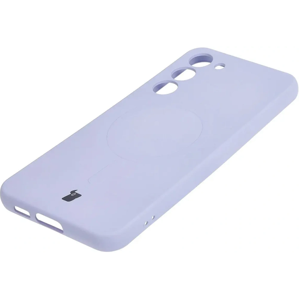 Etui silikonowe z pierścieniem magnetycznym Bizon Case Silicone Magnetic do Samsung Galaxy S23 Plus jasnofioletowe