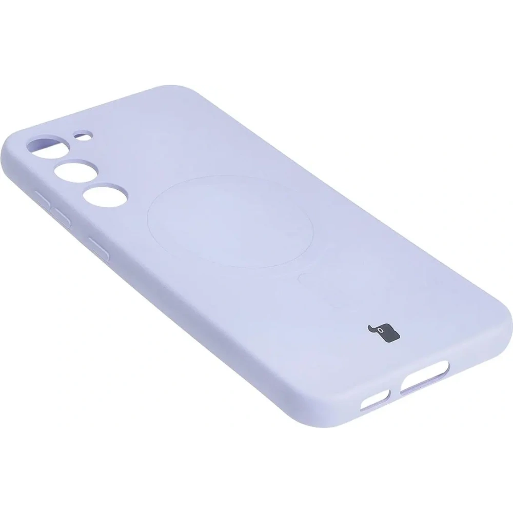 Etui silikonowe z pierścieniem magnetycznym Bizon Case Silicone Magnetic do Samsung Galaxy S23 Plus jasnofioletowe