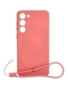 Bizon Case Silicone Magnetic Samsung Galaxy S23 Plus roz murdar