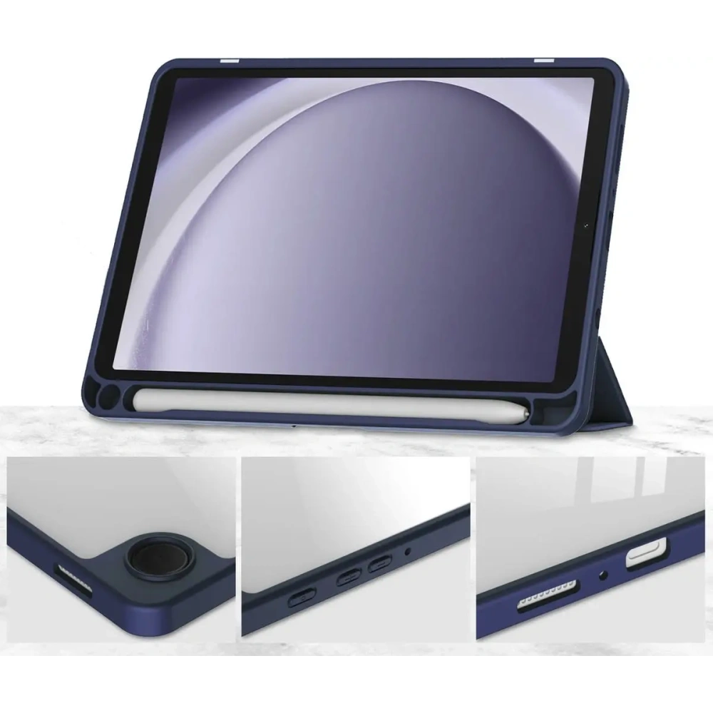 Etui Bizon Case Tab Clear Matt do Samsung Galaxy Tab A9 granatowe