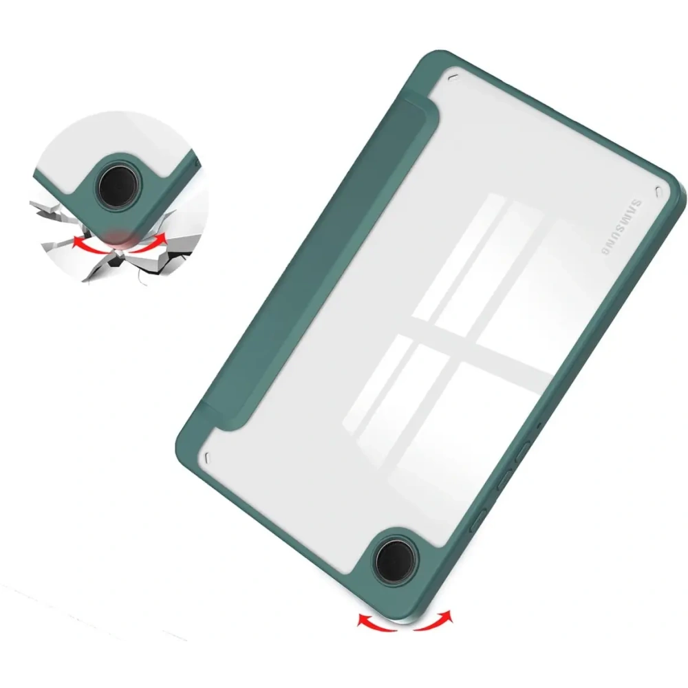 Etui Bizon Case Tab Clear Matt do Samsung Galaxy Tab A9 ciemnozielone