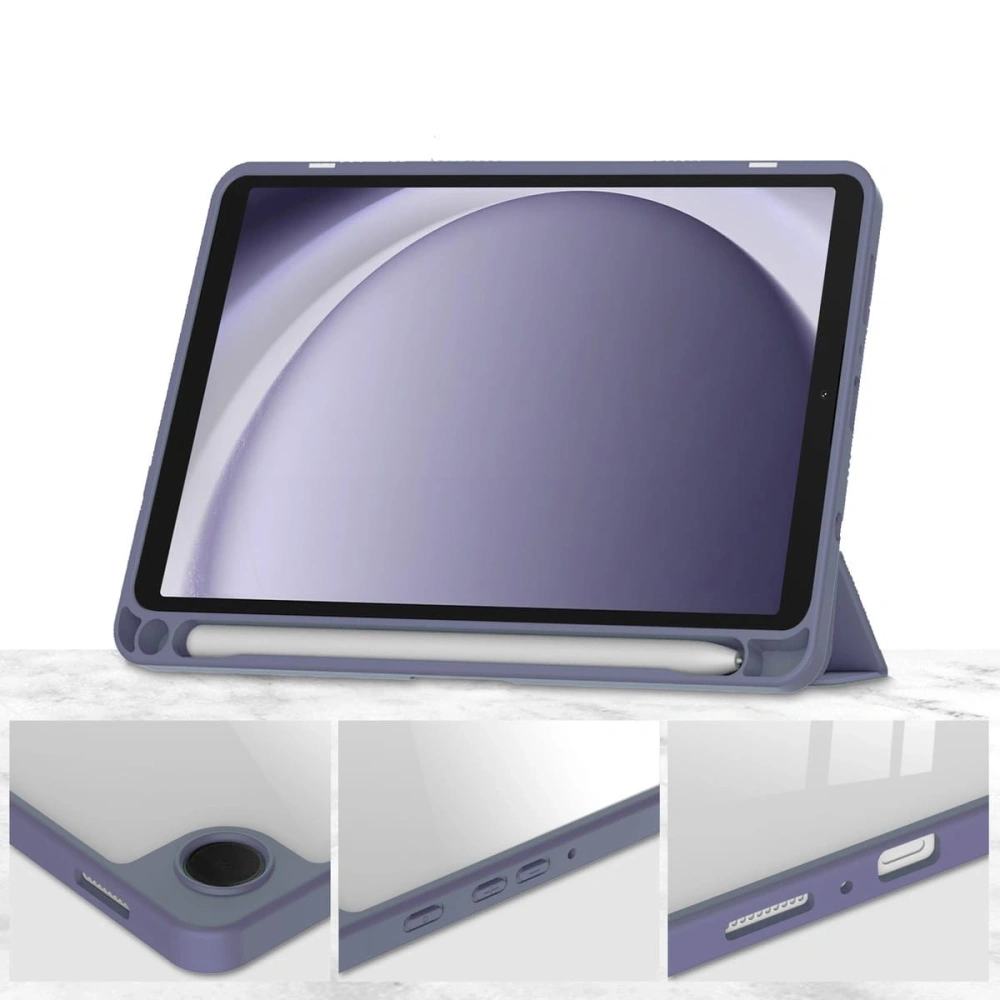 Etui Bizon Case Tab Clear Matt do Samsung Galaxy Tab A9 lawendowe