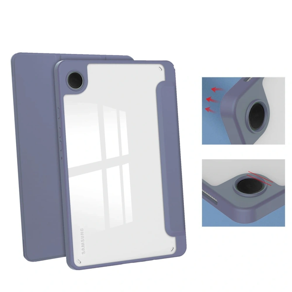 Etui Bizon Case Tab Clear Matt do Samsung Galaxy Tab A9 lawendowe