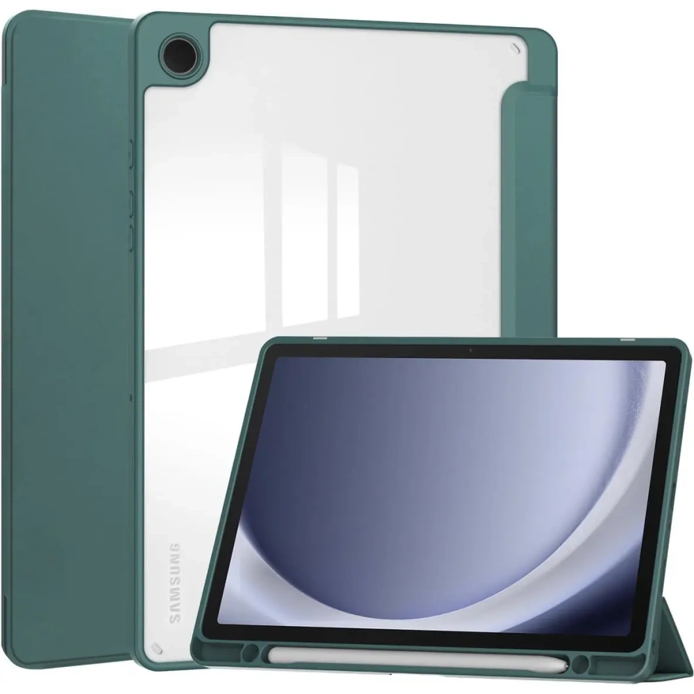 Etui Bizon Case Tab Clear Matt do Samsung Galaxy Tab A9 Plus ciemnozielone