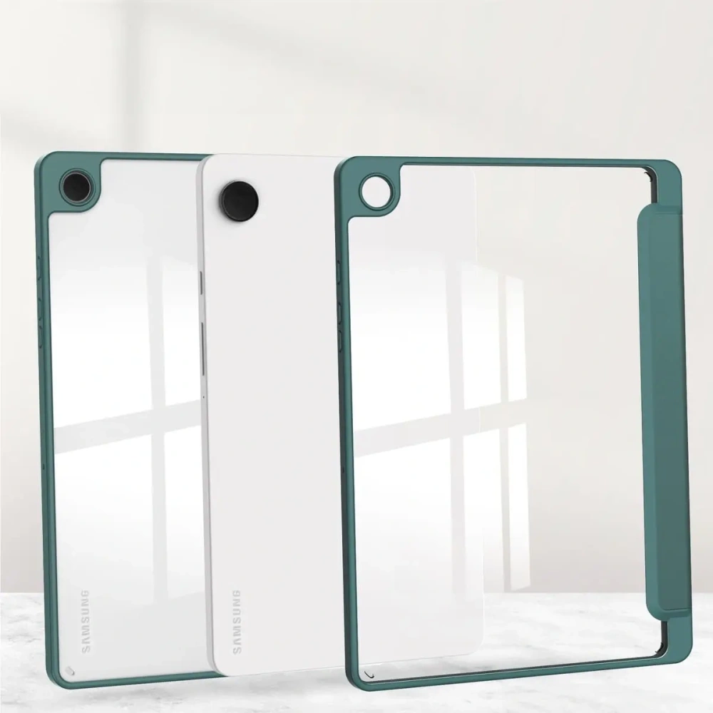 Etui Bizon Case Tab Clear Matt do Samsung Galaxy Tab A9 Plus ciemnozielone