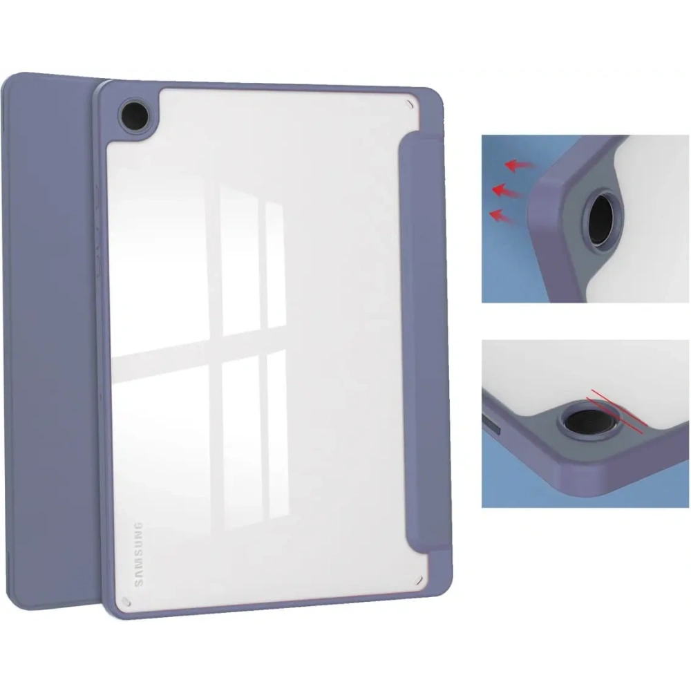 Etui Bizon Case Tab Clear Matt do Samsung Galaxy Tab A9 Plus lawendowe