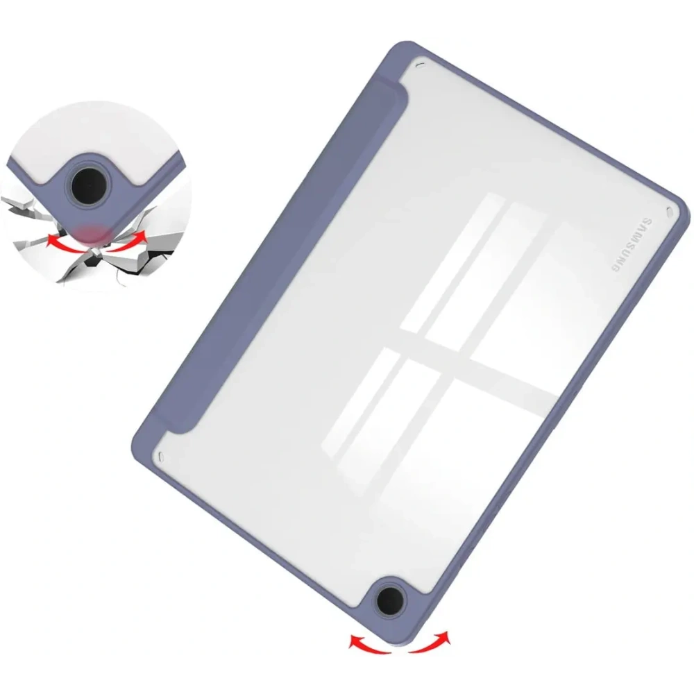 Etui Bizon Case Tab Clear Matt do Samsung Galaxy Tab A9 Plus lawendowe