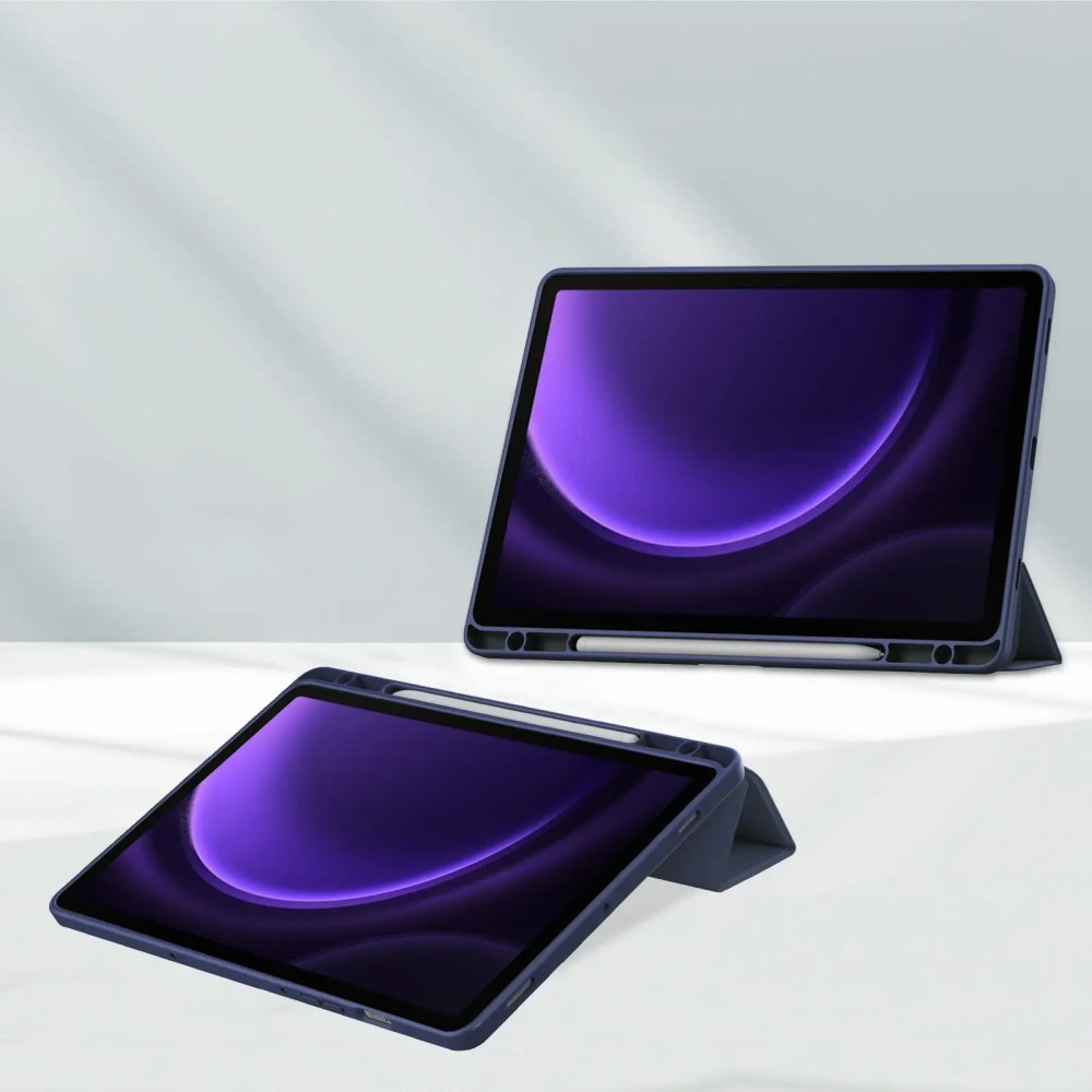 Etui Bizon Case Tab Clear Matt do Samsung Galaxy Tab S9 / S9 FE granatowe