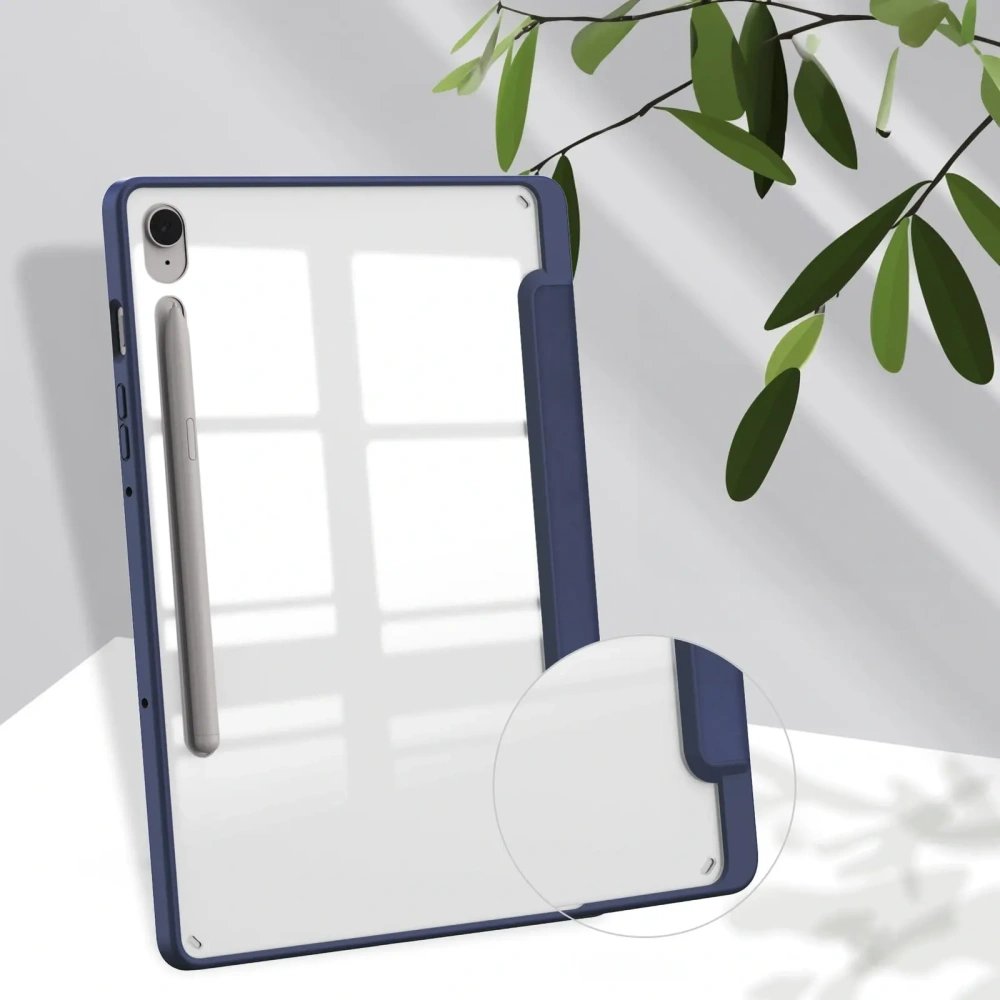 Etui Bizon Case Tab Clear Matt do Samsung Galaxy Tab S9 / S9 FE granatowe