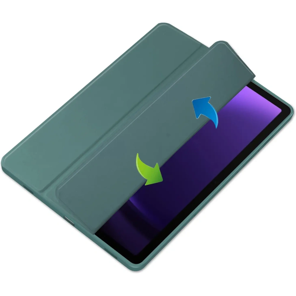 Etui Bizon Case Tab Clear Matt do Samsung Galaxy Tab S9 / S9 FE ciemnozielone