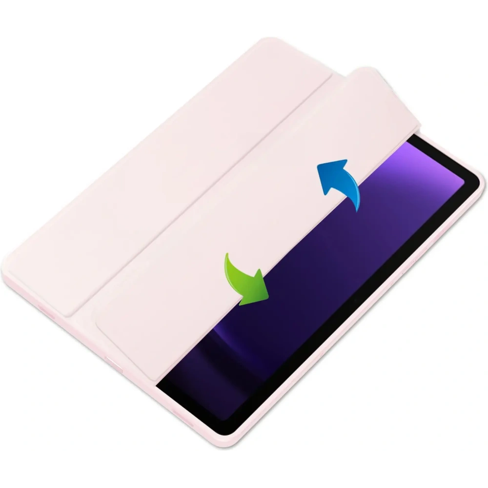 Etui Bizon Case Tab Clear Matt do Samsung Galaxy Tab S9 / S9 FE jasnoróżowe