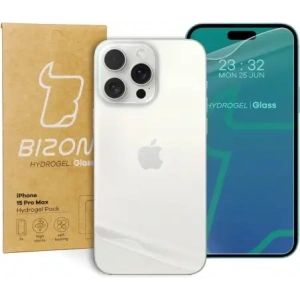Kup Folia hydrożelowa na tył i przód Bizon Glass Hydrogel Pack do Apple iPhone 15 Pro Max - BIZ3648 - {ean13} - Sklep Home Screen