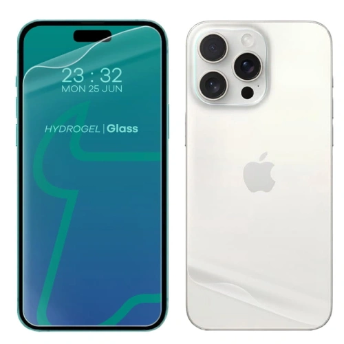 Kup Fólie z hydrogelem na zadní a přední stranu Bizon Glass Hydrogel Pack pro Apple iPhone 15 Pro Max - BIZ3648 - {ean13} - Sklep Home Screen