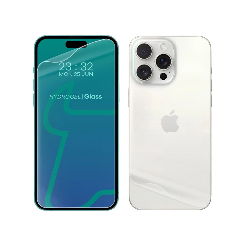 Folia hydrożelowa na tył i przód Bizon Glass Hydrogel Pack do Apple iPhone 15 Pro Max
