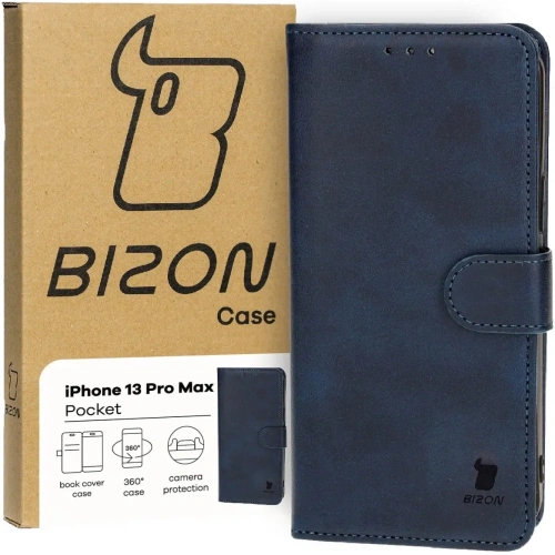 Kup Etui z klapką Bizon Case Pocket do Apple iPhone 13 Pro Max modré - BIZ3656 - {ean13} - Sklep Home Screen