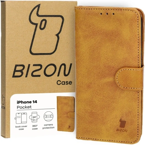 Kup Etui z klapką Bizon Case Pocket do Apple iPhone 14 hnědé - BIZ3658 - {ean13} - Sklep Home Screen