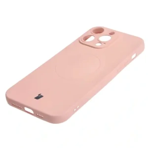 Kup Etui silikonowe z pierścieniem magnetycznym Bizon Case Silicone Magnetic do Apple iPhone 14 Pro Max jasnoróżowe - BIZ3662 - {ean13} - Sklep Home Screen