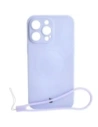 Etui silikonowe z pierścieniem magnetycznym Bizon Case Silicone Magnetic do Apple iPhone 14 Pro Max jasnofioletowe