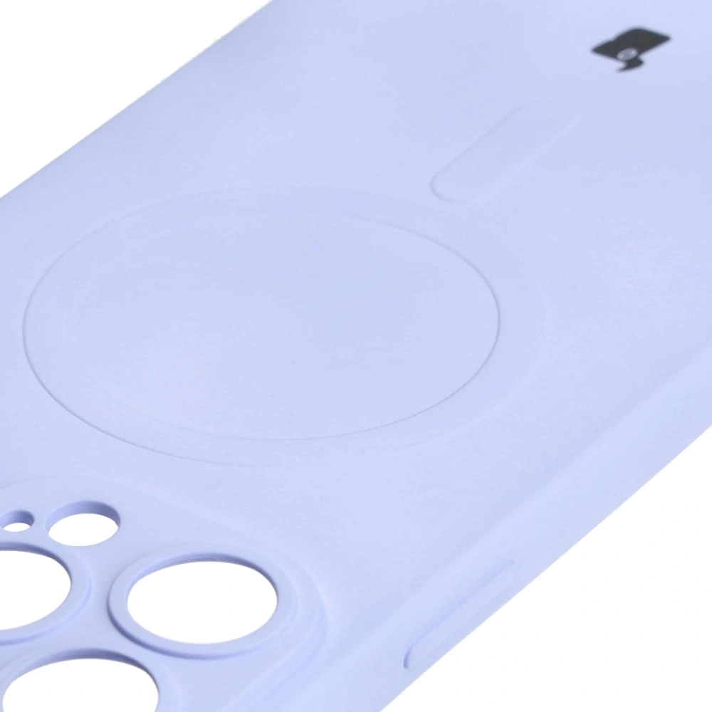 Etui silikonowe z pierścieniem magnetycznym Bizon Case Silicone Magnetic do Apple iPhone 14 Pro Max jasnofioletowe